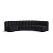 Meridian Furniture Arc Black Velvet Modular Sectional