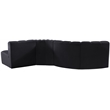 Meridian Furniture Arc Black Velvet Modular Sectional