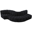 Meridian Furniture Arc Black Velvet Modular Sectional