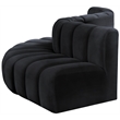 Meridian Furniture Arc Black Velvet Modular Sectional