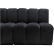 Meridian Furniture Arc Black Velvet Modular Sectional