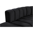 Meridian Furniture Arc Black Velvet Modular Sectional