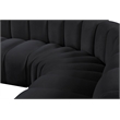 Meridian Furniture Arc Black Velvet Modular Sectional
