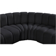 Meridian Furniture Arc Black Velvet Modular Sectional