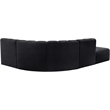Meridian Furniture Arc Black Velvet Modular Sectional
