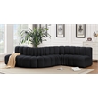 Meridian Furniture Arc Black Velvet Modular Sectional