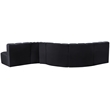Meridian Furniture Arc Black Velvet Modular Sectional
