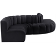 Meridian Furniture Arc Black Velvet Modular Sectional