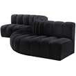 Meridian Furniture Arc Black Velvet Modular Sectional