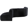 Meridian Furniture Arc Black Velvet Modular Sectional