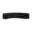 Meridian Furniture Arc Black Velvet Modular Sectional