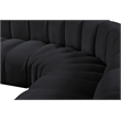 Meridian Furniture Arc Black Velvet Modular Sectional