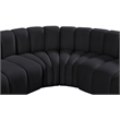 Meridian Furniture Arc Black Velvet Modular Sectional