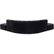 Meridian Furniture Arc Black Velvet Modular Sectional