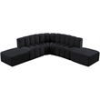 Meridian Furniture Arc Black Velvet Modular Sectional