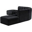 Meridian Furniture Arc Black Velvet Modular Sectional