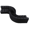 Meridian Furniture Arc Black Velvet Modular Sectional