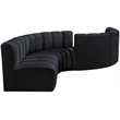Meridian Furniture Arc Black Velvet Modular Sectional