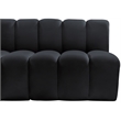 Meridian Furniture Arc Black Velvet Modular Sectional