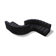 Meridian Furniture Arc Black Velvet Modular Sectional