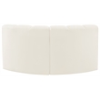 Meridian Furniture Arc Cream Velvet Modular Sectional