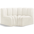 Meridian Furniture Arc Cream Velvet Modular Sectional