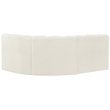 Meridian Furniture Arc Cream Velvet Modular Sectional