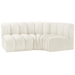 Meridian Furniture Arc Cream Velvet Modular Sectional