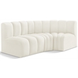 Meridian Furniture Arc Cream Velvet Modular Sectional