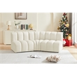 Meridian Furniture Arc Cream Velvet Modular Sectional