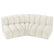 Meridian Furniture Arc Cream Velvet Modular Sectional