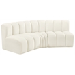 Meridian Furniture Arc Cream Velvet Modular Sectional