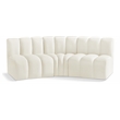 Meridian Furniture Arc Cream Velvet Modular Sectional