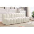 Meridian Furniture Arc Cream Velvet Modular Sectional