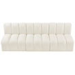 Meridian Furniture Arc Cream Velvet Modular Sectional