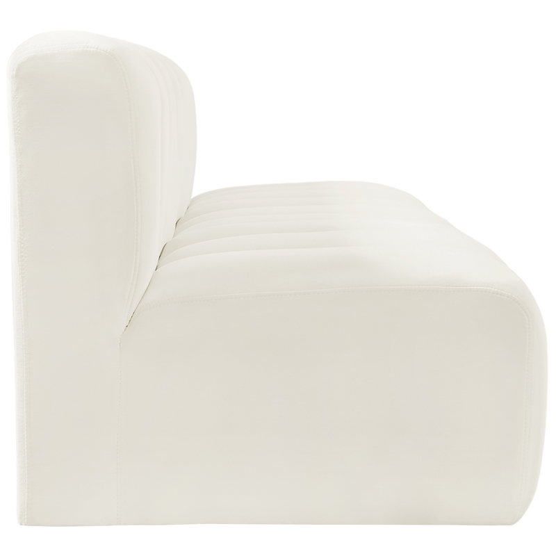 Meridian Furniture Arc Cream Velvet Modular Sectional