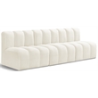 Meridian Furniture Arc Cream Velvet Modular Sectional