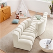 Meridian Furniture Arc Cream Velvet Modular Sectional