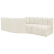 Meridian Furniture Arc Cream Velvet Modular Sectional
