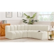 Meridian Furniture Arc Cream Velvet Modular Sectional