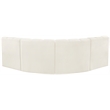 Meridian Furniture Arc Cream Velvet Modular Sectional
