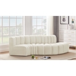 Meridian Furniture Arc Cream Velvet Modular Sectional