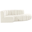 Meridian Furniture Arc Cream Velvet Modular Sectional