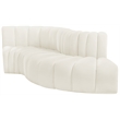 Meridian Furniture Arc Cream Velvet Modular Sectional