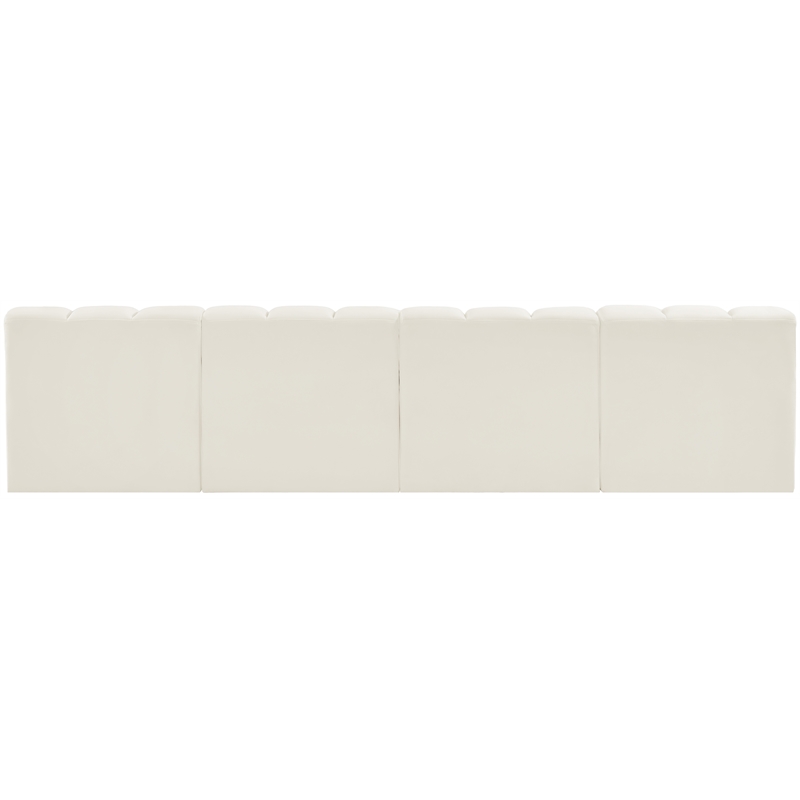 Meridian Furniture Arc Cream Velvet Modular Sectional