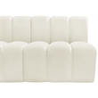 Meridian Furniture Arc Cream Velvet Modular Sectional