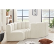 Meridian Furniture Arc Cream Velvet Modular Sectional
