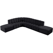 Meridian Furniture Arc Black Velvet Modular Sectional