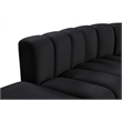 Meridian Furniture Arc Black Velvet Modular Sectional