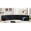 Meridian Furniture Arc Black Velvet Modular Sectional